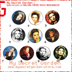 Kim Wilde - 80's Portrait  Pinback Button Badge Set 5a or 5b ( or Hair Ties / 4.4 cm Badge / Magnet / Keychain Set )